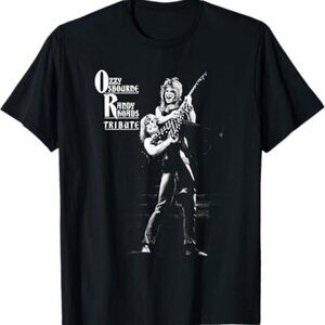 Ozzy Osbourne Randy Rhoads Tribute Shirt Vintage Rock Graphic Tee Metal Legends